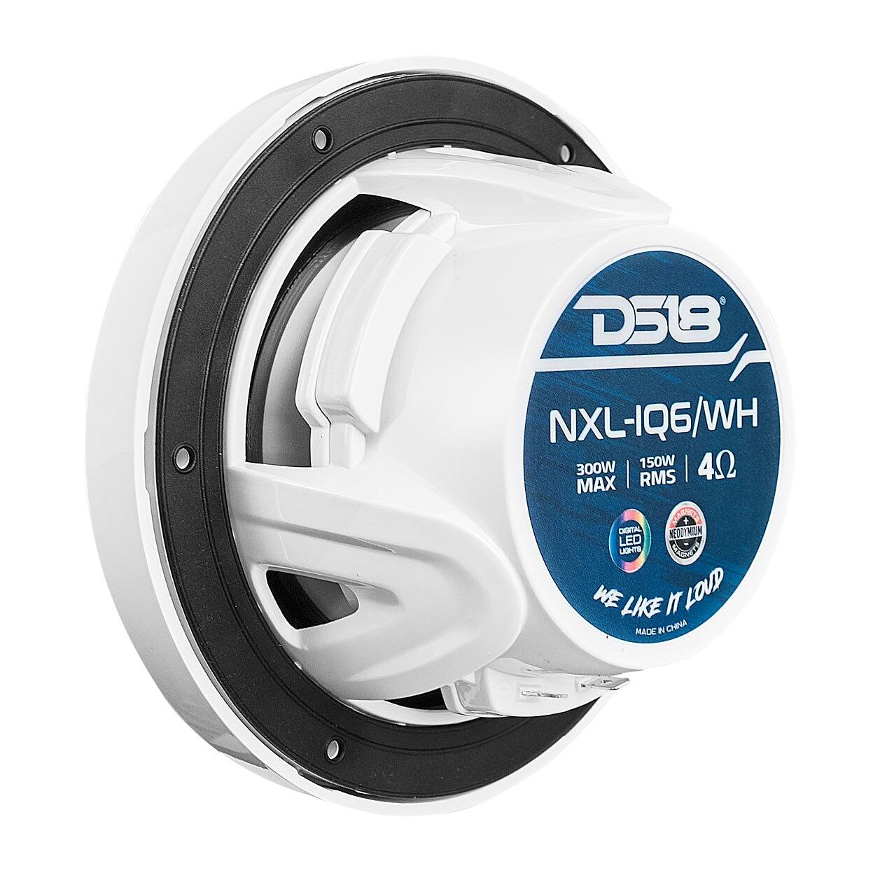 D518 NXL-IQ6/WH 300W 150W | 4.0 MAX RMS  
+ DIGITAL HEDDY MIUM LED UGHTS WE LIKE IT LOUD MADE IN CHINA