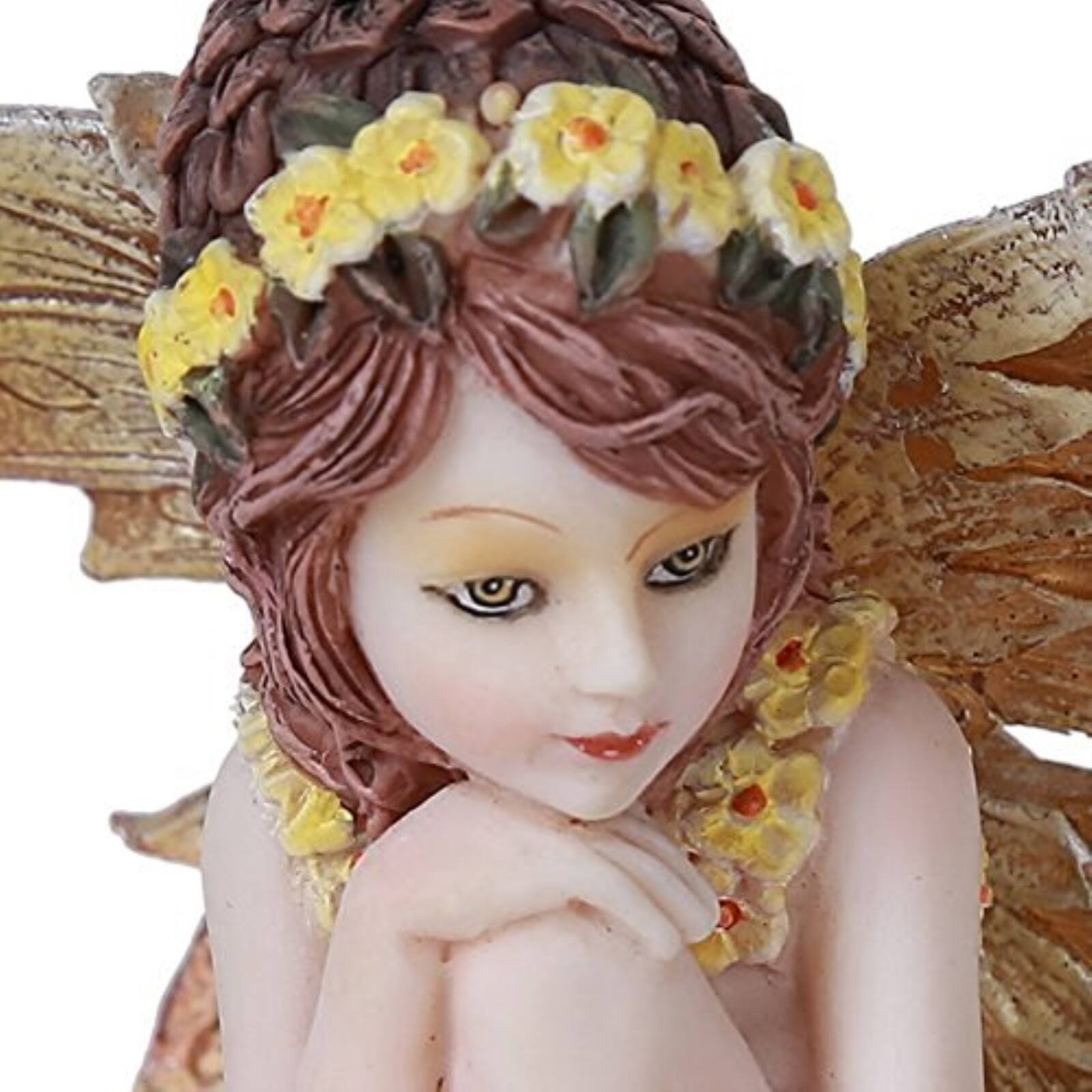 Angle. Pacific Trading - Fairy Garden Acorn Flower Fairy Decorative Mini Garden Figurine 3 Inch - Multicolor.
