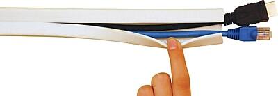 Alt View 2. UT Wire - UT Wire 10' Cord Channel, White (UTW-CC1001-WH) - White.