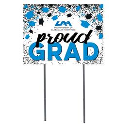Jardine - UAH Chargers 18" x 24" Proud Grad Yard Sign - White