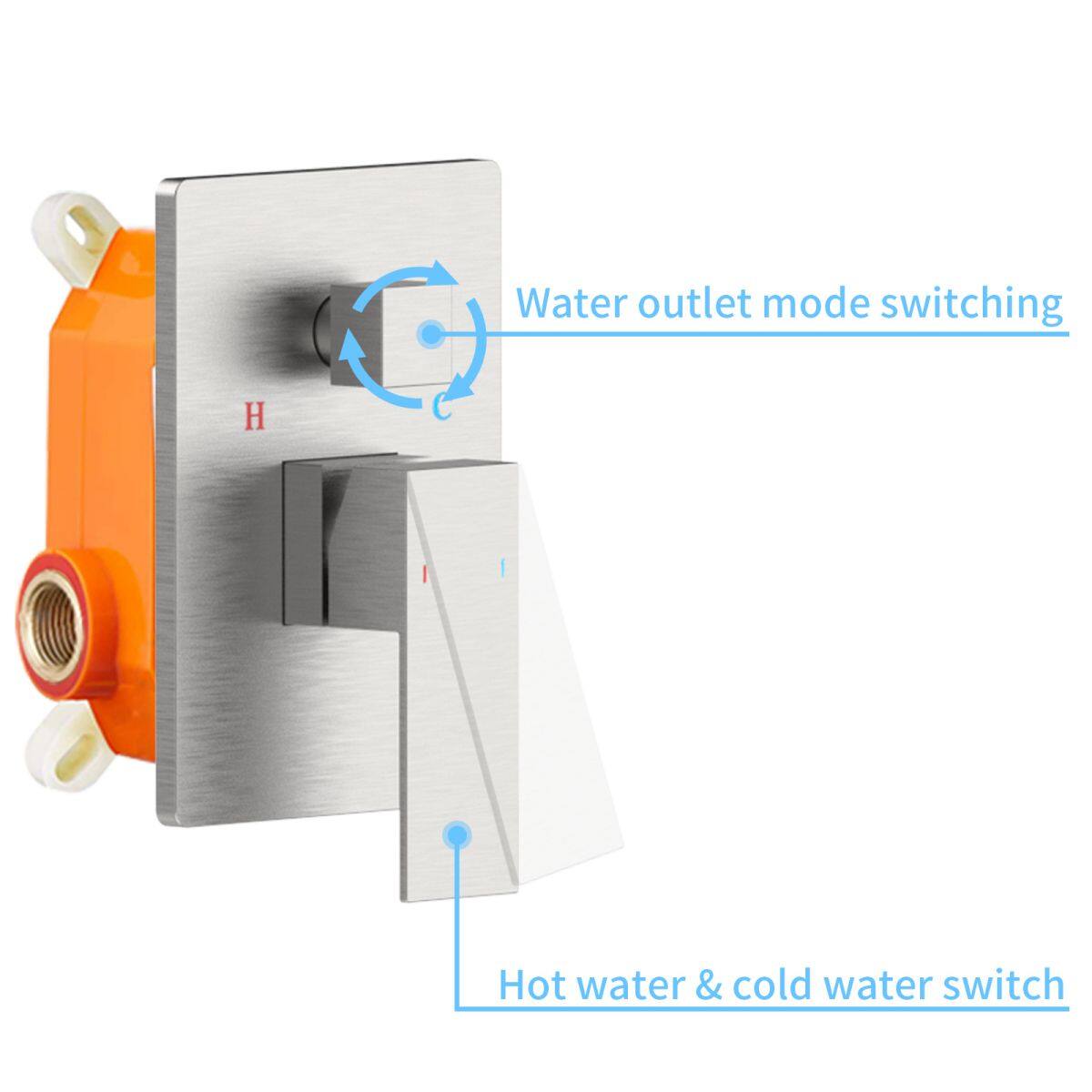 Water outlet mode switching

Hot water & cold water switch