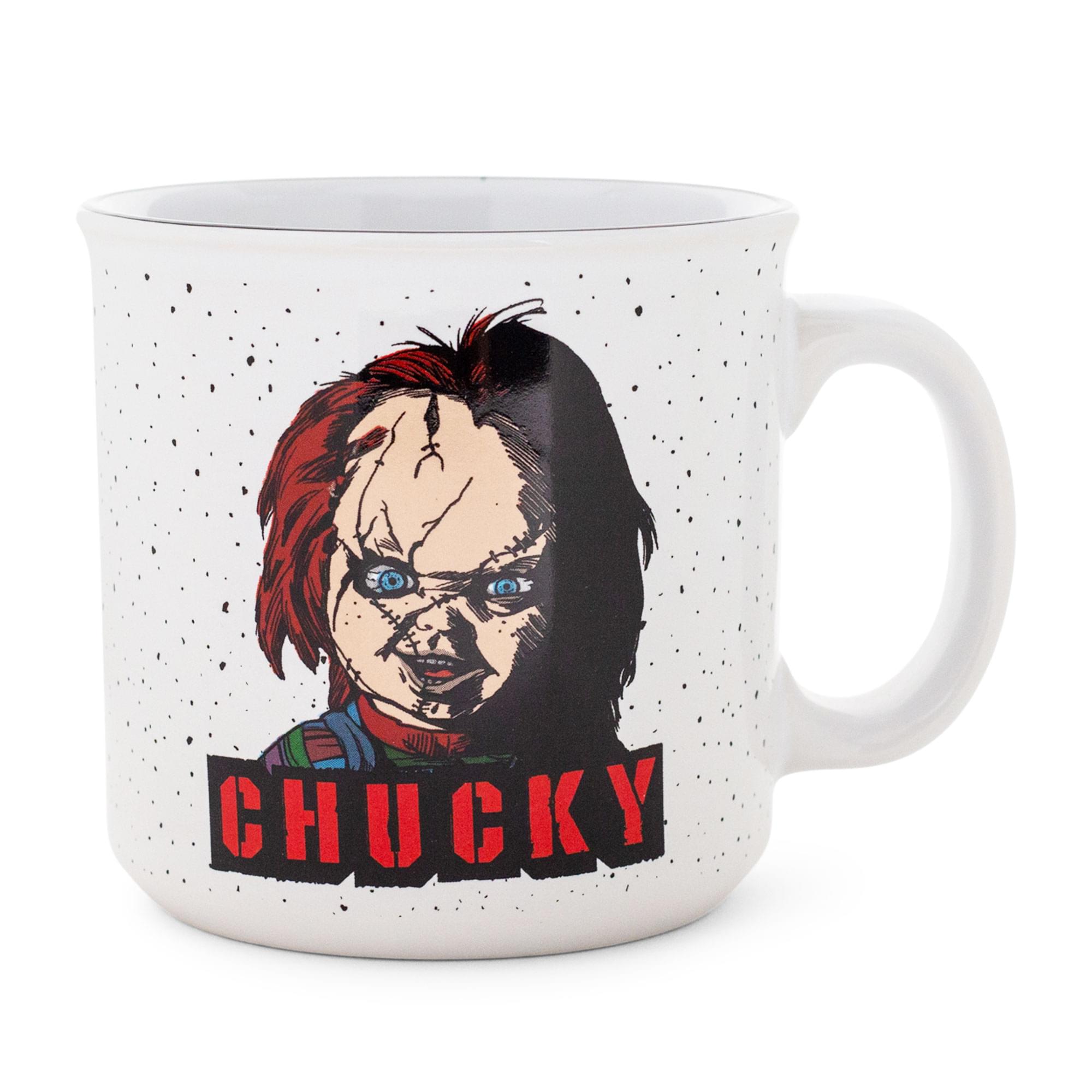 Silver Buffalo - Child's Play Chucky Ceramic Camper Mug | Holds 20 Ounces - Red