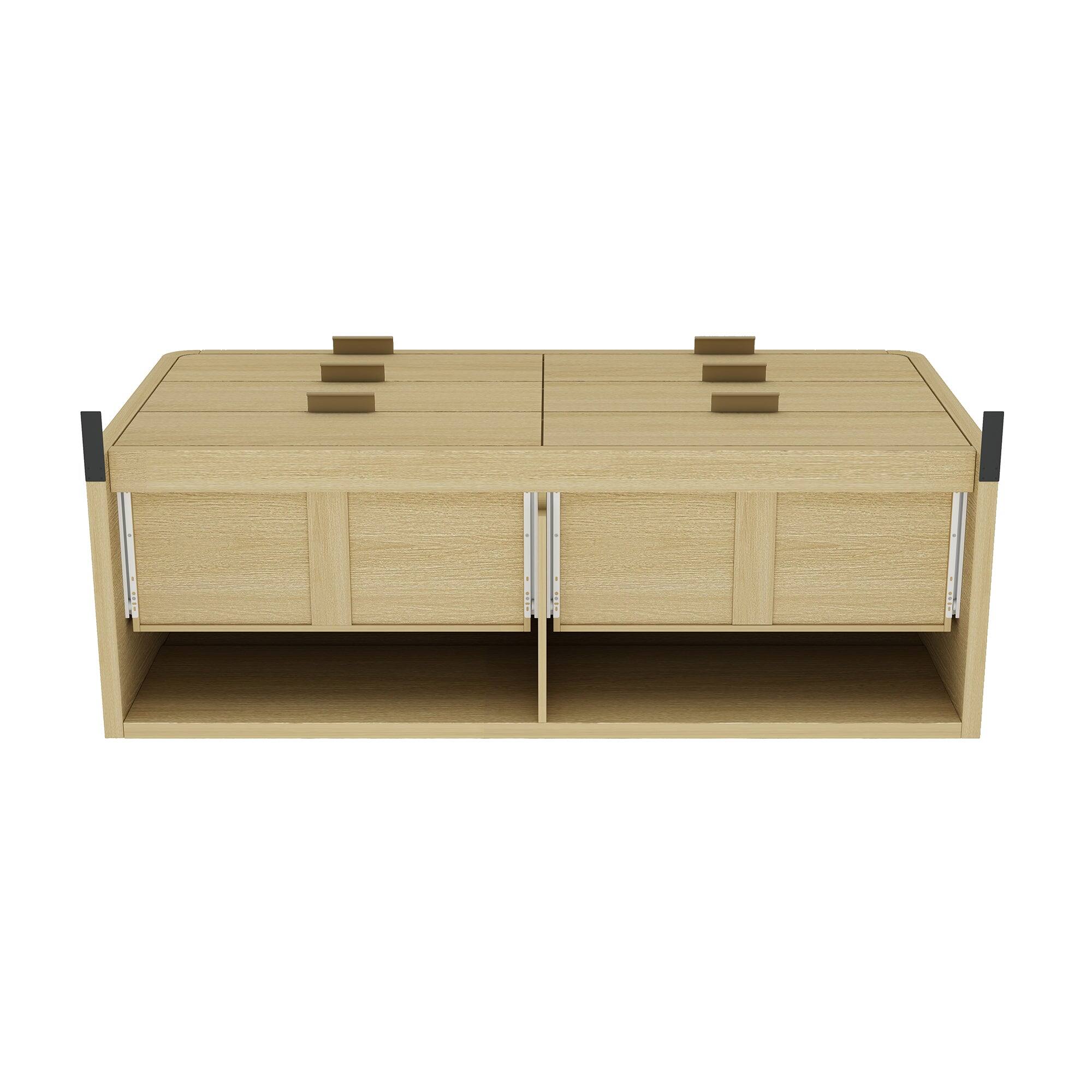 Alt View 6. Manhattan Comfort - Grace Modern 60" Dresser - Natural Oak.