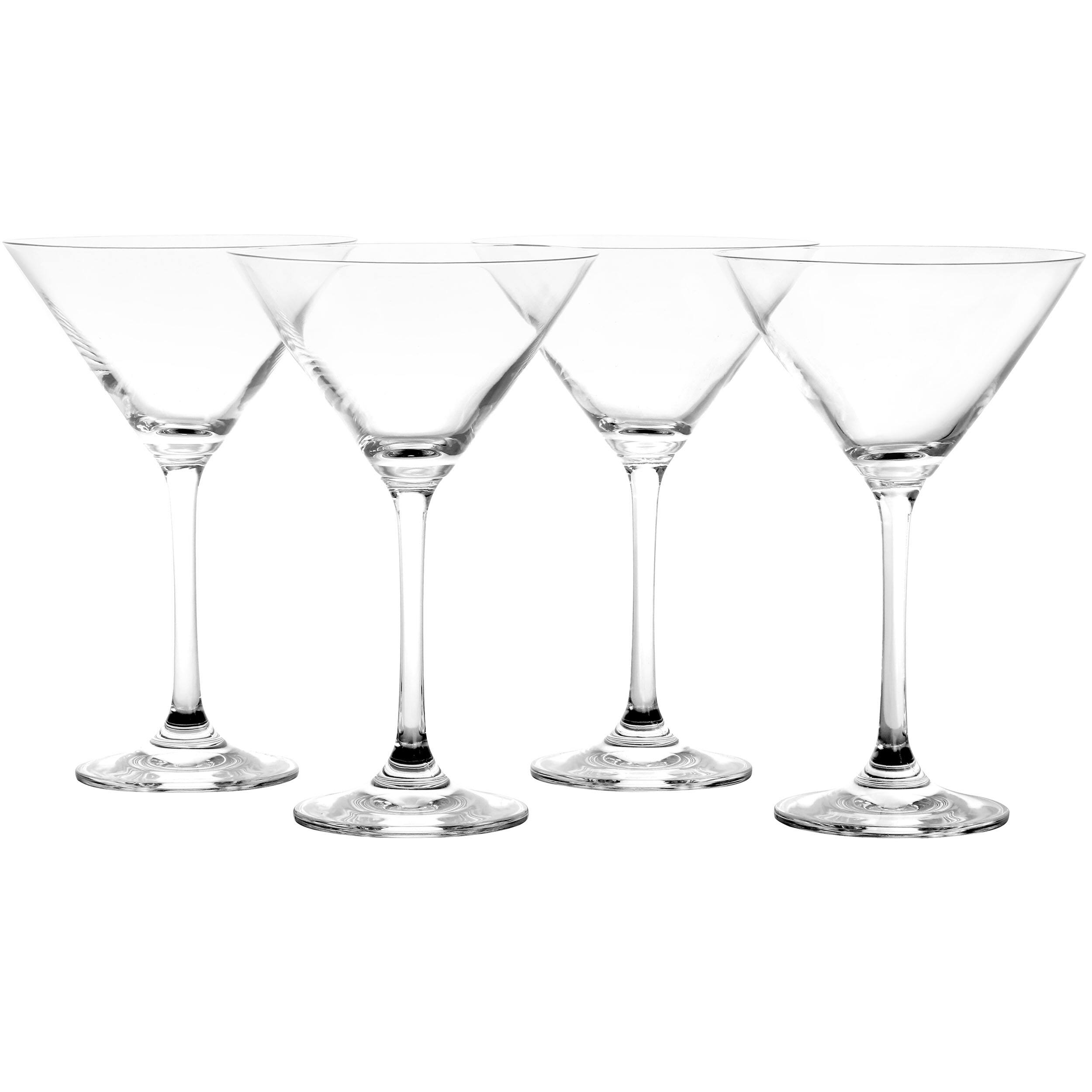 Front. Martha Stewart - Martha Stewart 4 Piece 10oz Martini Glass Set - Clear.
