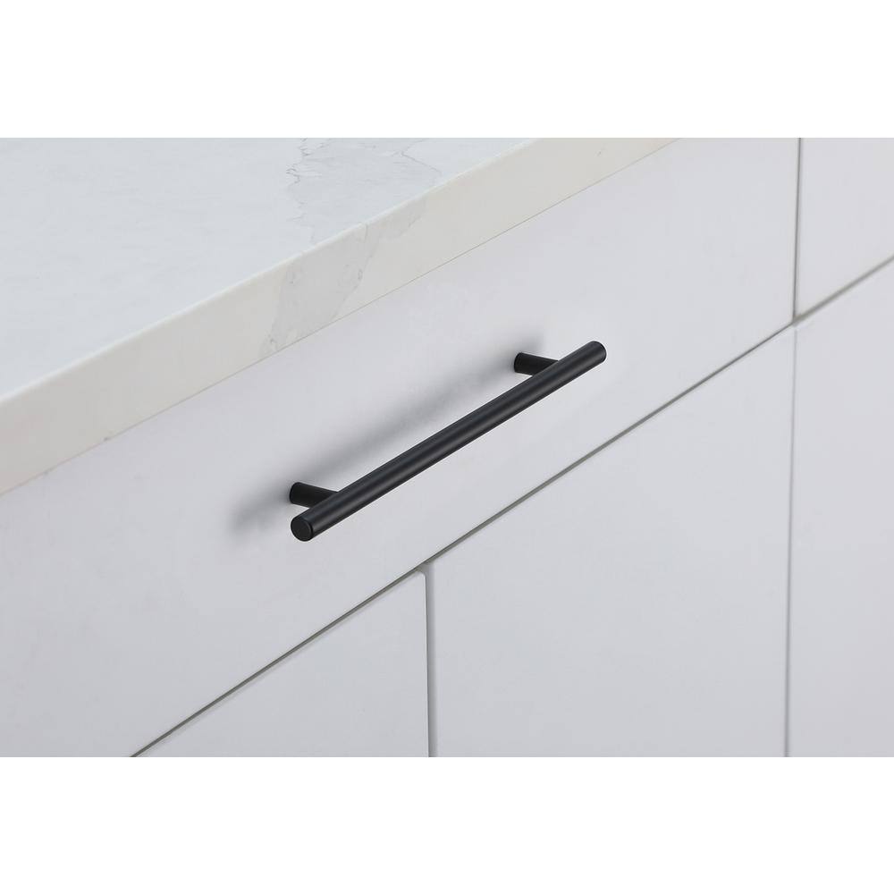 Alt View 1. Elegant Decor - Quinn 7-9/16" Center to Center Matte Black Bar Pull Multipack (set of 10) - Matte Black.