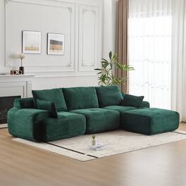 Boyel Living - Modular Memory Foam Floor Sectional Sofa Bed - Green