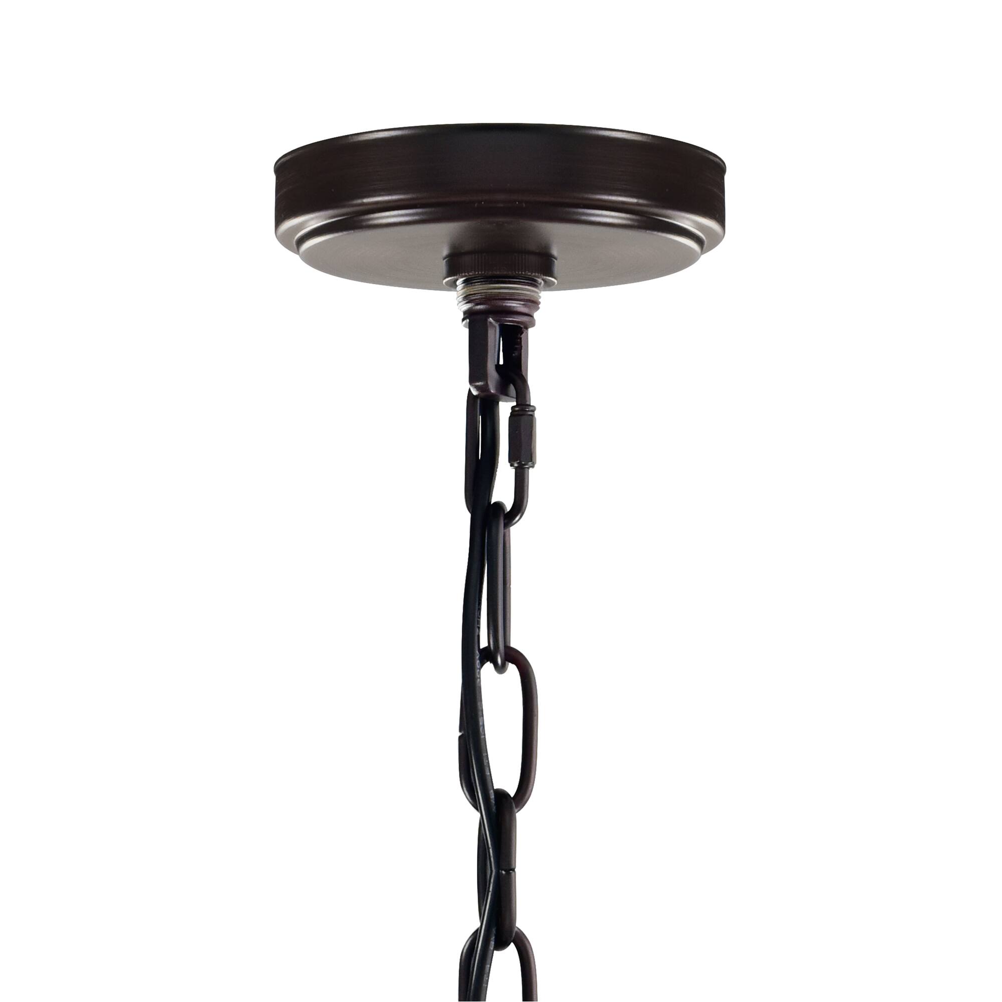 Alt View 1. CWI Lighting - Litani 1 Light Down Chandelier With Brown Finish - Brown.