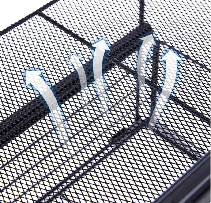 Back. Adivo - Kitchen Pantry Storage Organiser with Pull-Out Drawer, Durable Carbon Steel Spice Rack - Black.