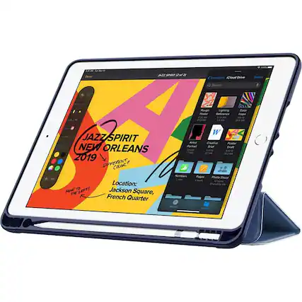 Front. SaharaCase - Folio Case for Apple iPad 10.2 (8th Gen 2020) and (9th Gen 2021) - Blue.
