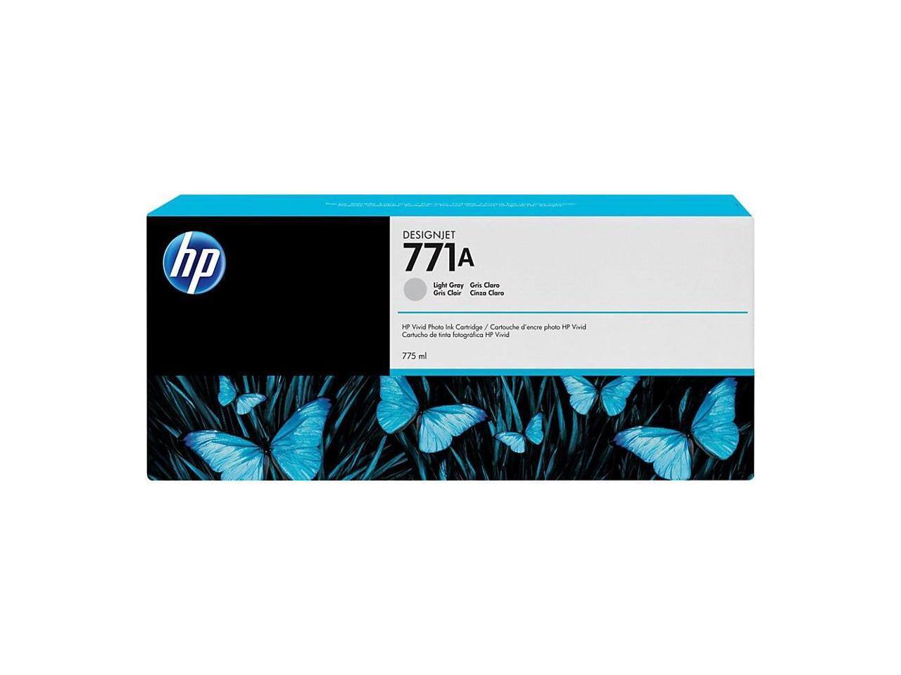 hp DESIGNJET 771A Light Gray Gris Clair Cinea Claro HP Vivid Photo Ink Cartridge / Cartouche d'encre photo HP Vivid Cartucho de tinta fotográfica HP Vivid 775 ml
