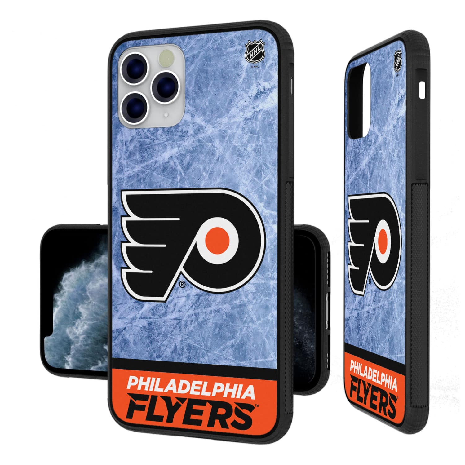 Keyscaper - NHL - Philadelphia Flyers iPhone Bump Ice Design Case - 15 Pro - Multicolor