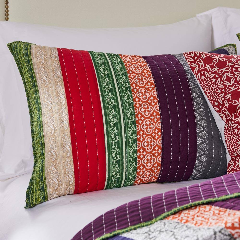 Left. BreeBe - Marley Carnival Sham Standard - Carnival.