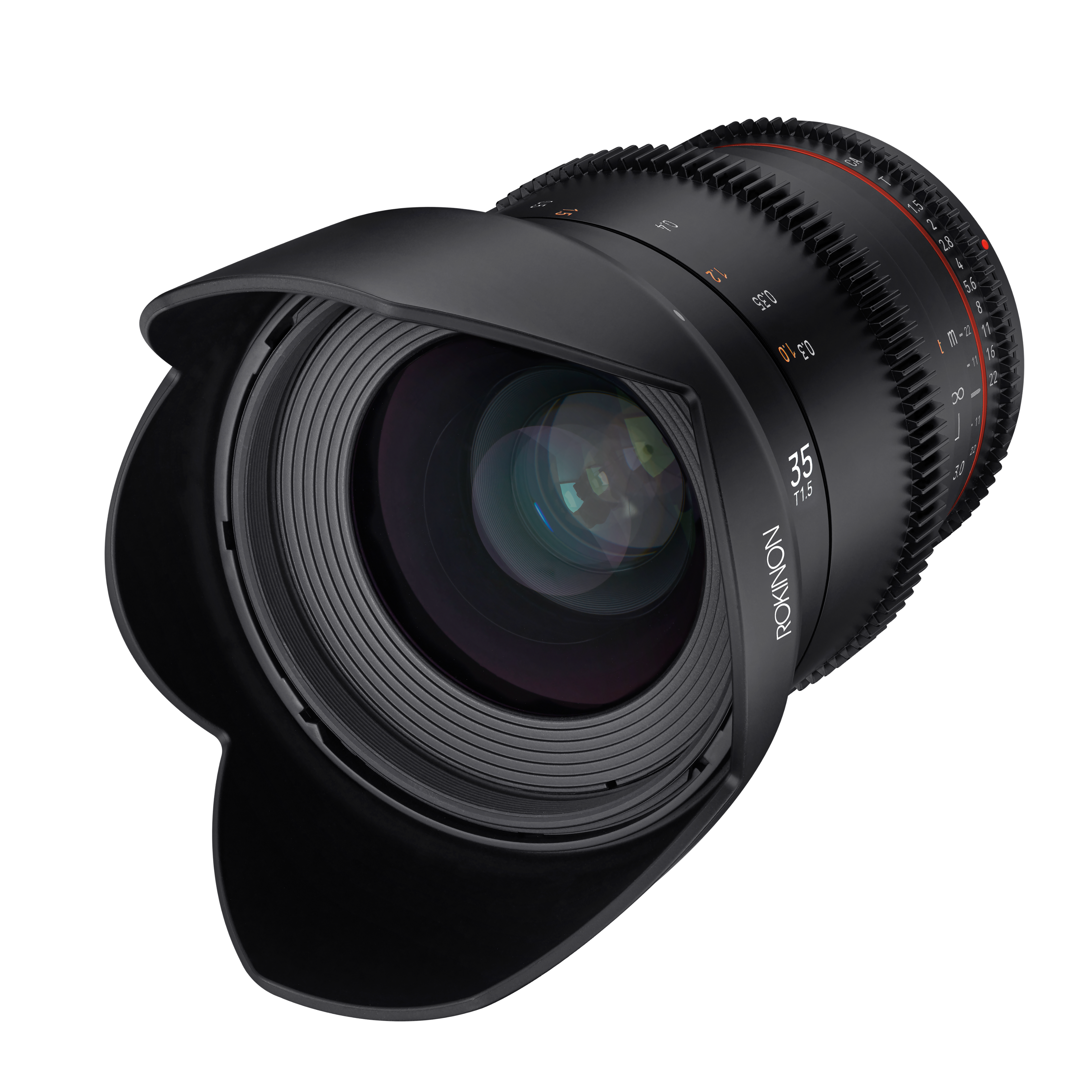 ROKINON  
35mm f/1.5  
N  
OL 12 3 0.35 10 EO dE T1.5 ROKINON T 15 2 28 I PRE-CR  
- 56 - 1 I5 - 22 20 - J N 50