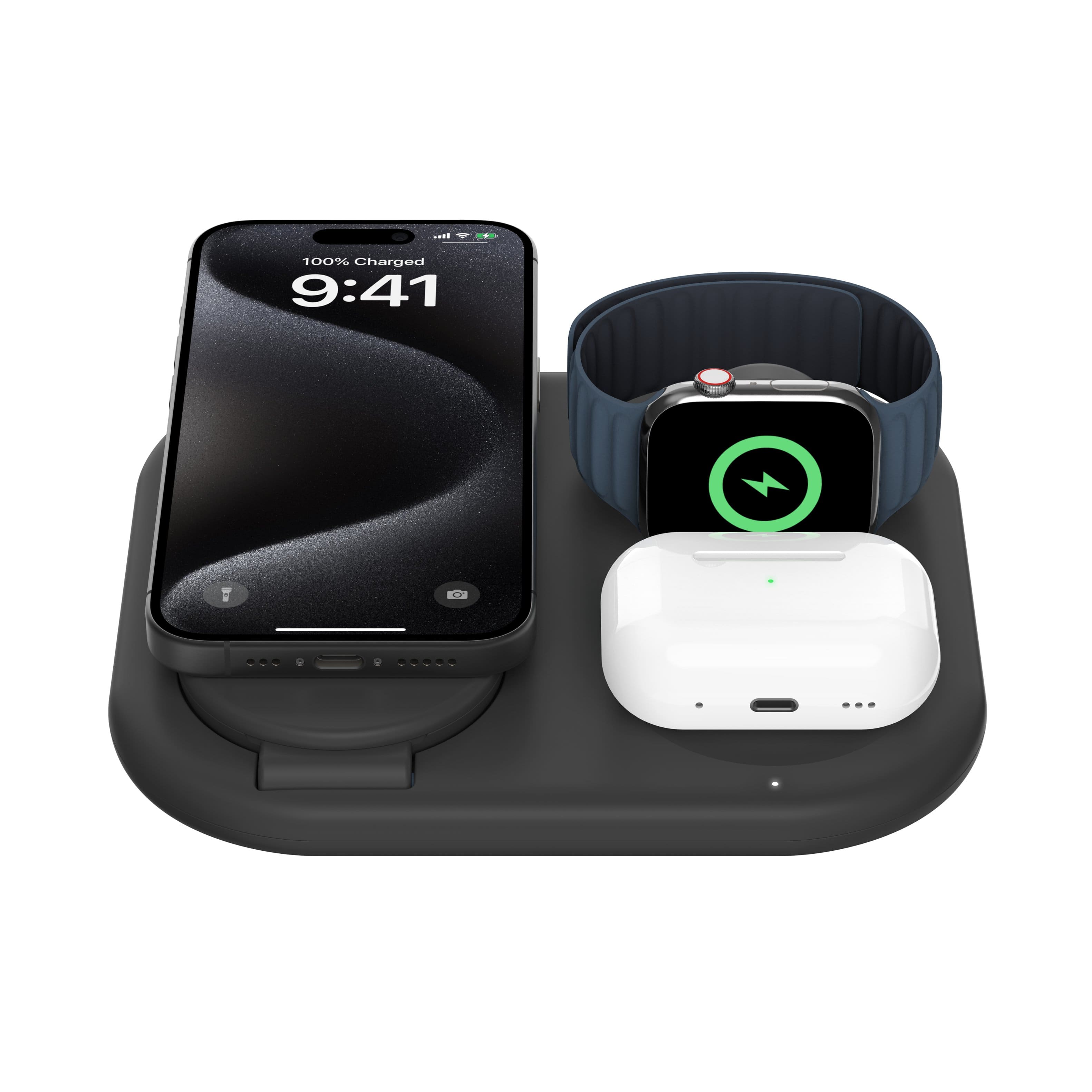 The text on the image reads: "100% Charged 9:41".