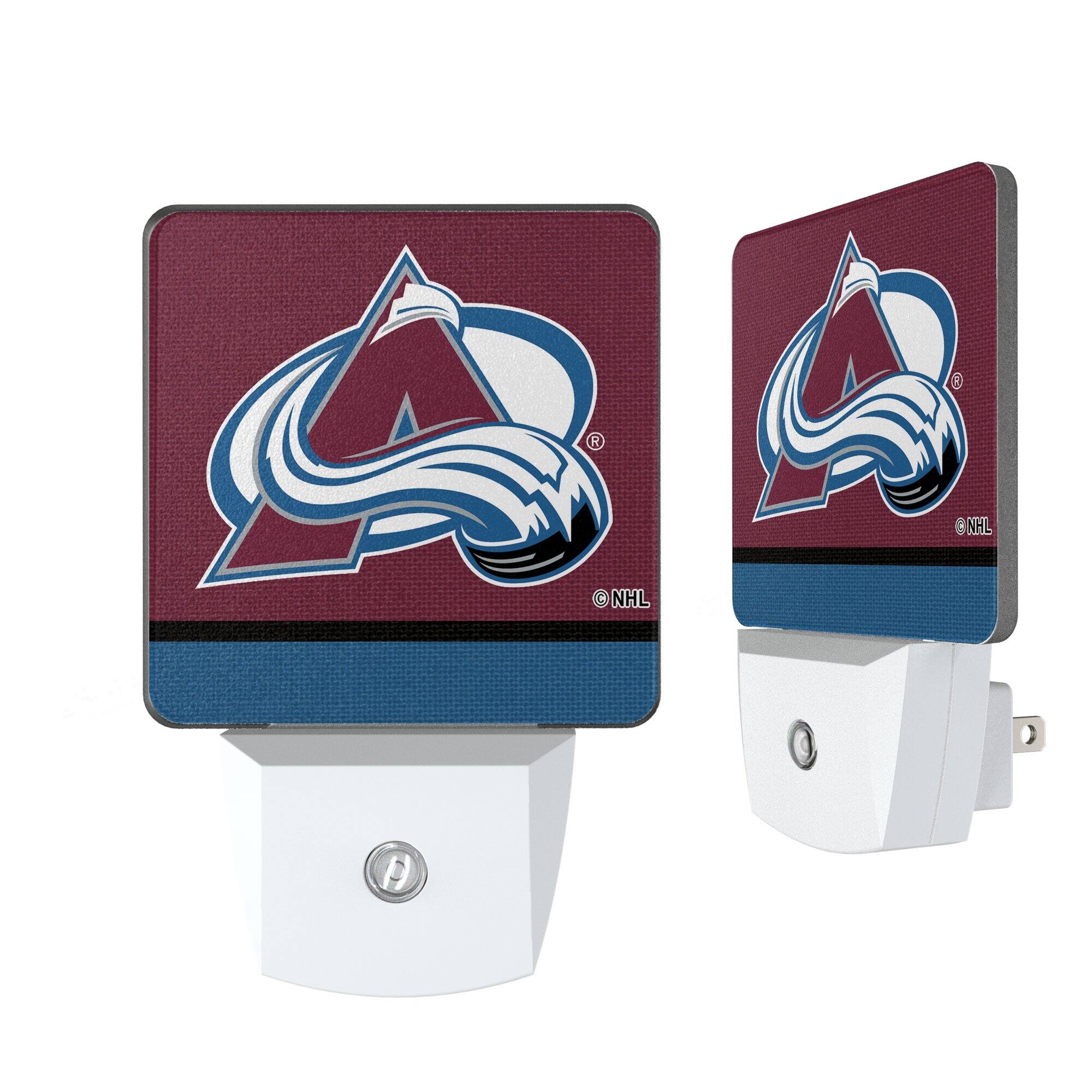 Keyscaper - Colorado Avalanche Stripe Design Nightlight 2-Pack - Multicolor