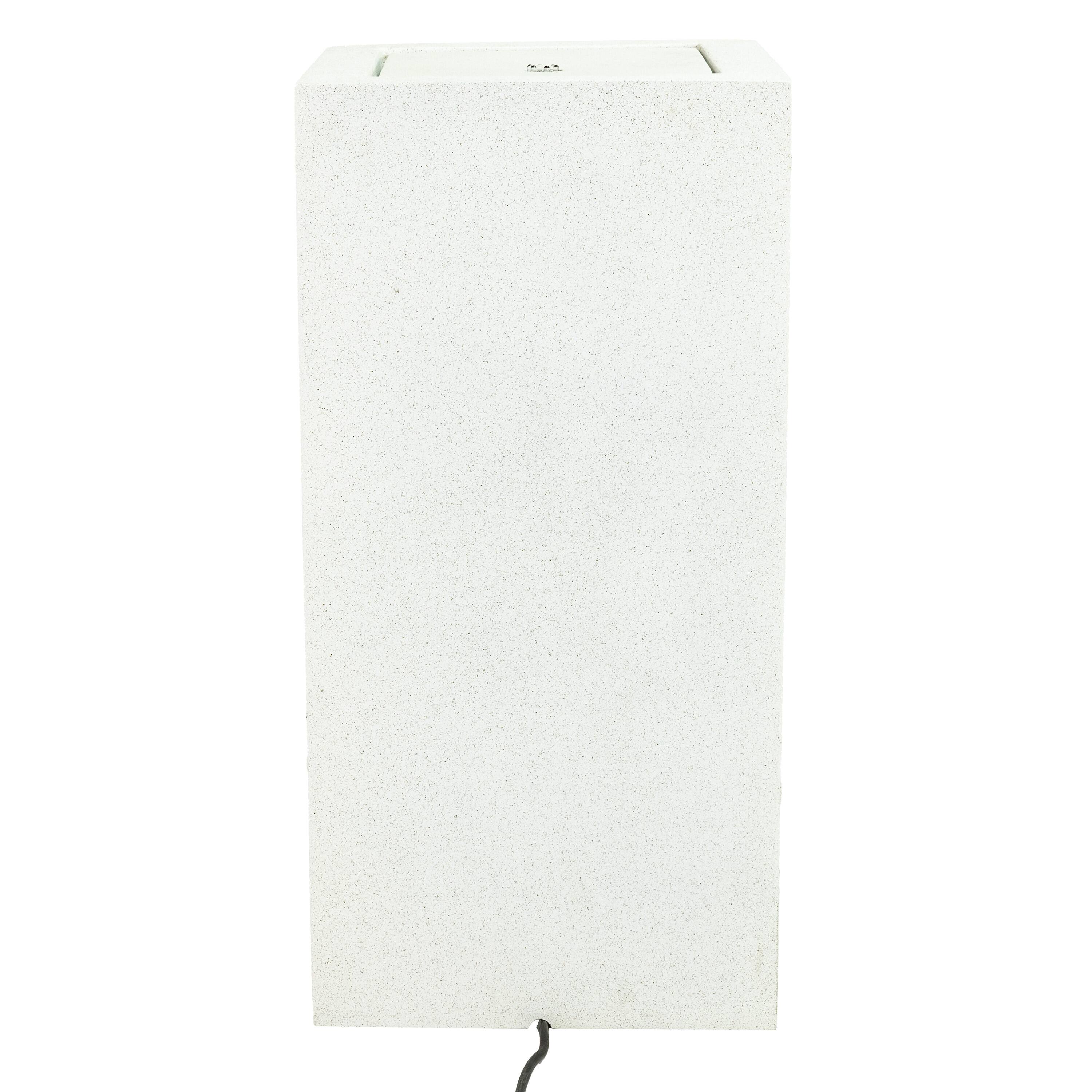 Alt View 10. Sunnydaze - Rectangle Polystone Outdoor Bubble Fountain with LED Light - Fog.