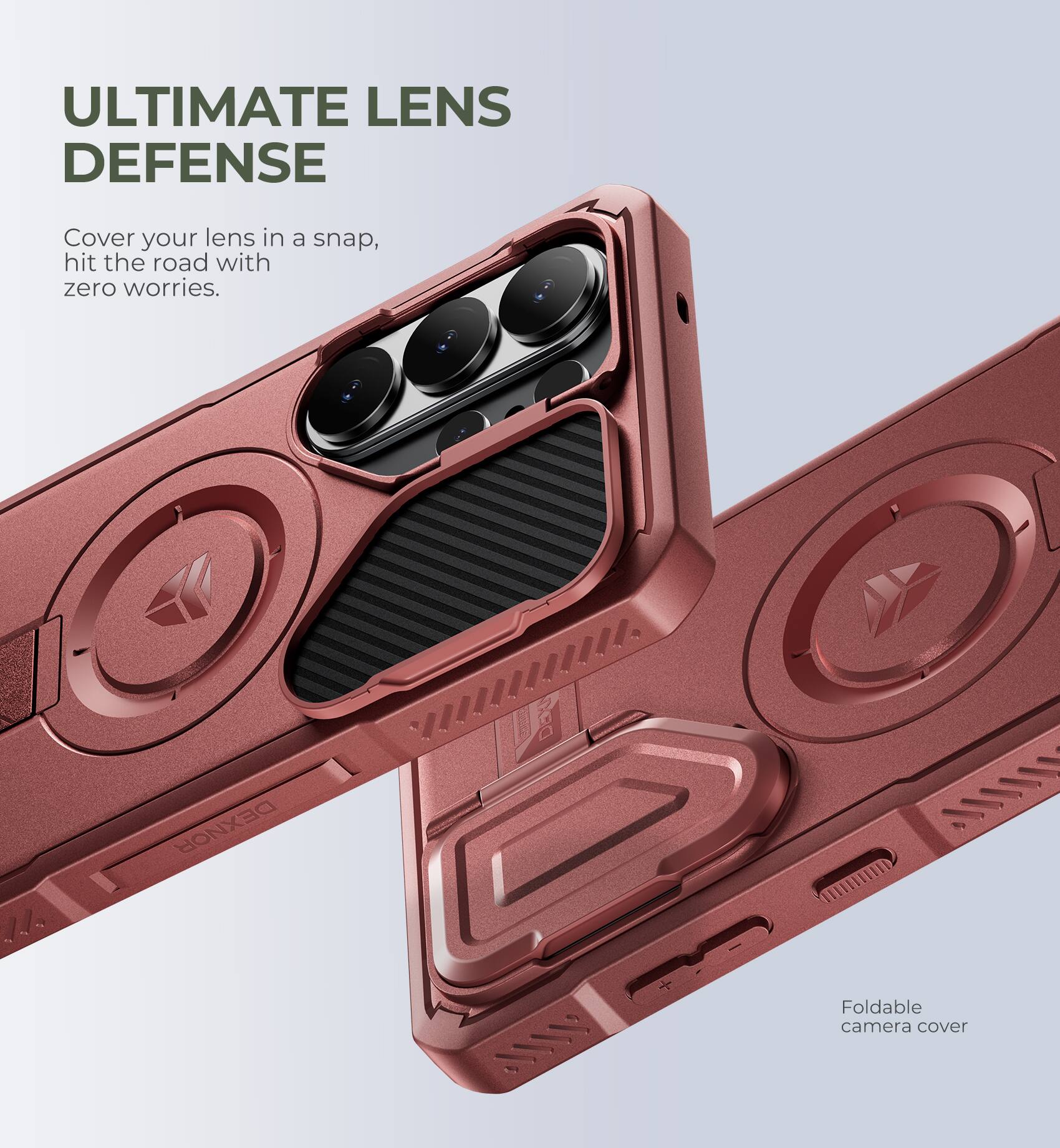 ULTIMATE LENS DEFENSE

Cover your lens in a snap, hit the road with zero worries.

DEXNOR LC 11000 Foldable camera cover
