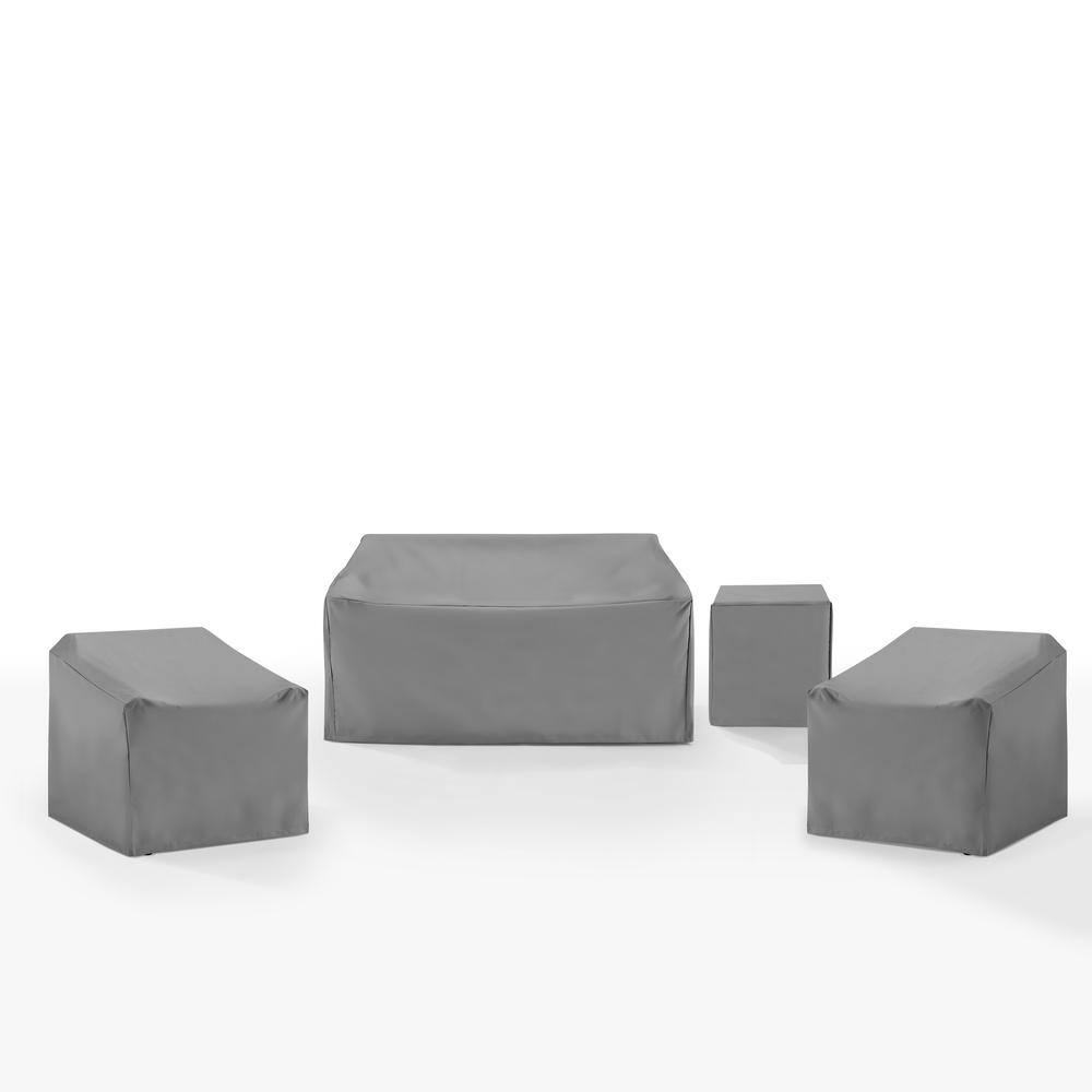 Alt View 3. Crosley Furniture - 4Pc Outdoor Furniture Cover Set - 2 Chairs - Gray.