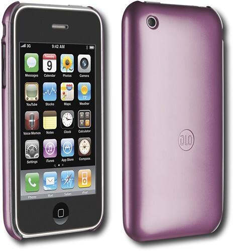 Angle Standard. DLO - Hard-Shell Case for Apple® iPhone 3G and 3GS - Plum.