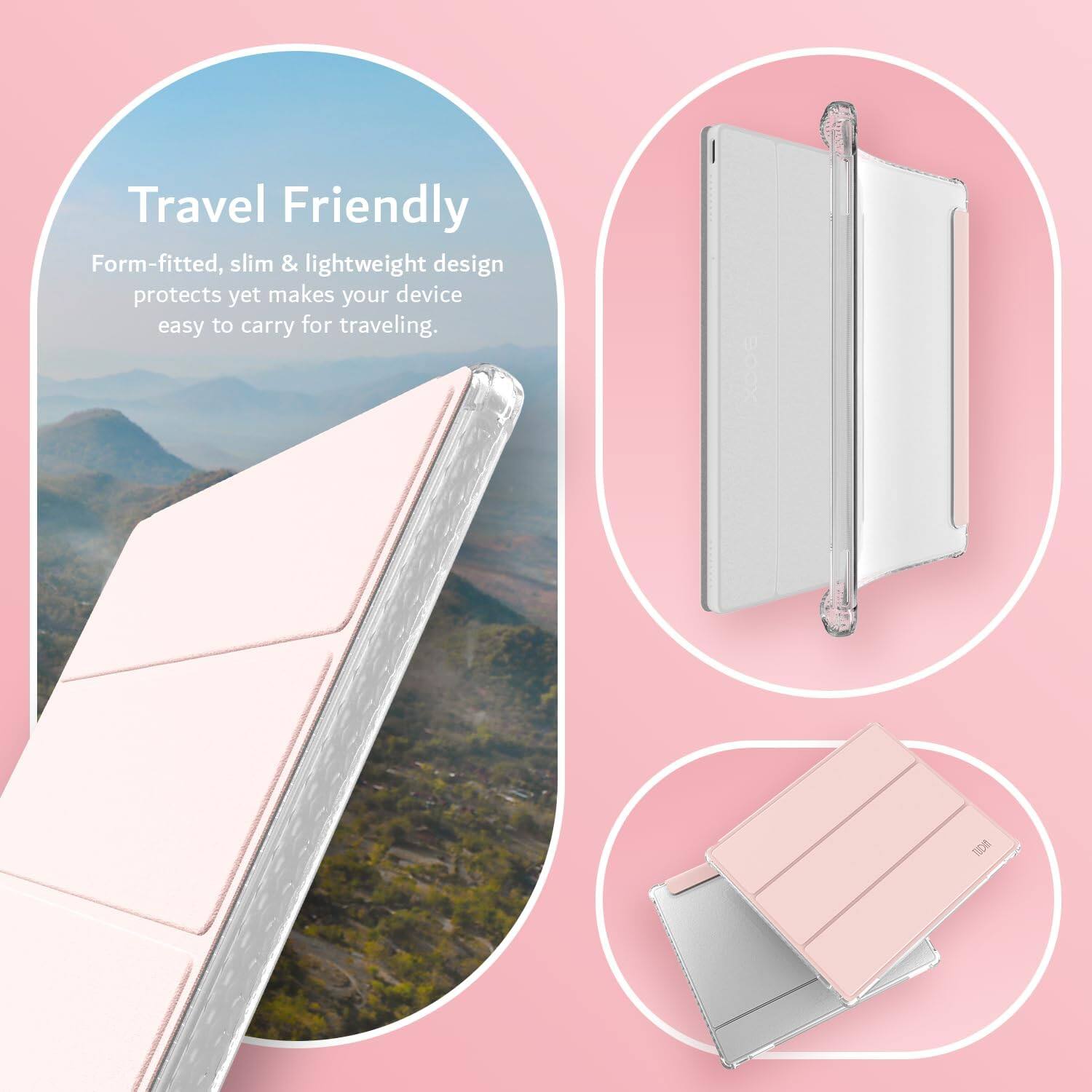Travel Friendly

Form-fitted, slim & lightweight design protects yet makes your device easy to carry for traveling.