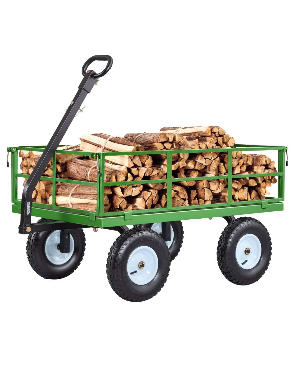 VEVOR - Steel Garden Cart, 1200 lbs Heavy Duty Pullable Garden Wagon Yard Cart, 2 in 1 Outdoor Metal Utility Wagon Yard Trailer - Black + Green price history on PriceWatchPro