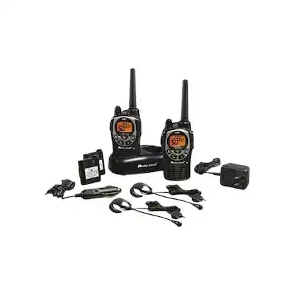 Left. Midland - X-TRA TALK 36-Mile, 50-Channel FRS/GMRS 2-Way Radios (Pair) - Black.