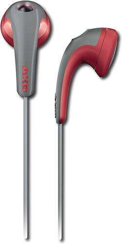 Front Standard. AKG - Earbud Headphones - Red.