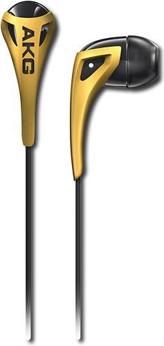 Front Standard. AKG - Earbud Headphones - Yellow.