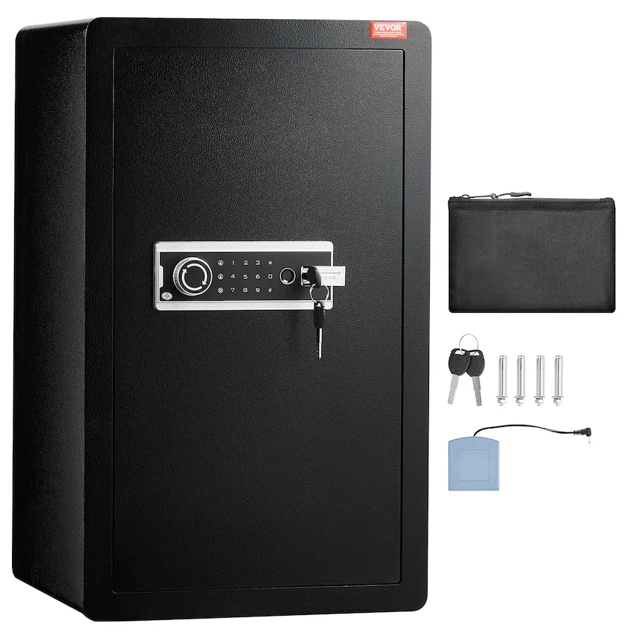 VEVOR Single Door 4.0 cu.ft Safe Box with Key Lock, Password ...