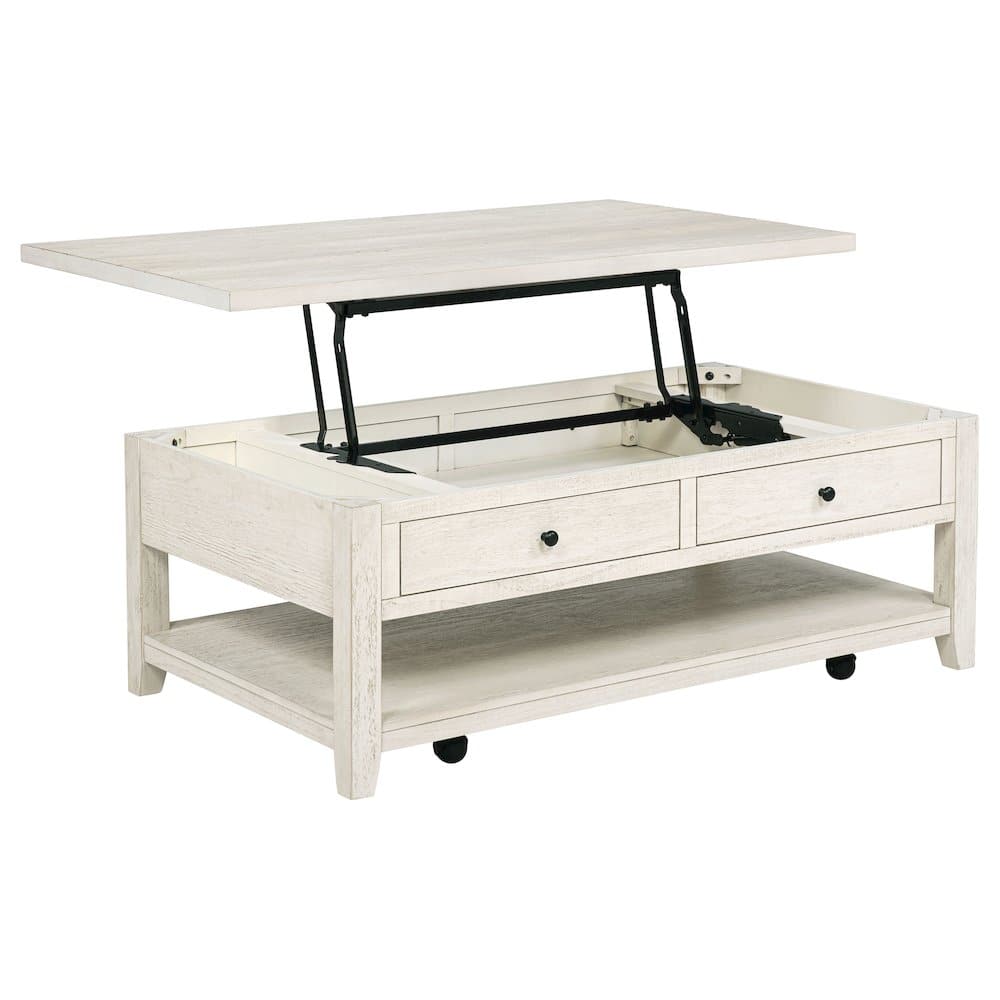 Coaster Co. of America - Payne 48-inch Mobile Lift Top Coffee Table - Distressed White