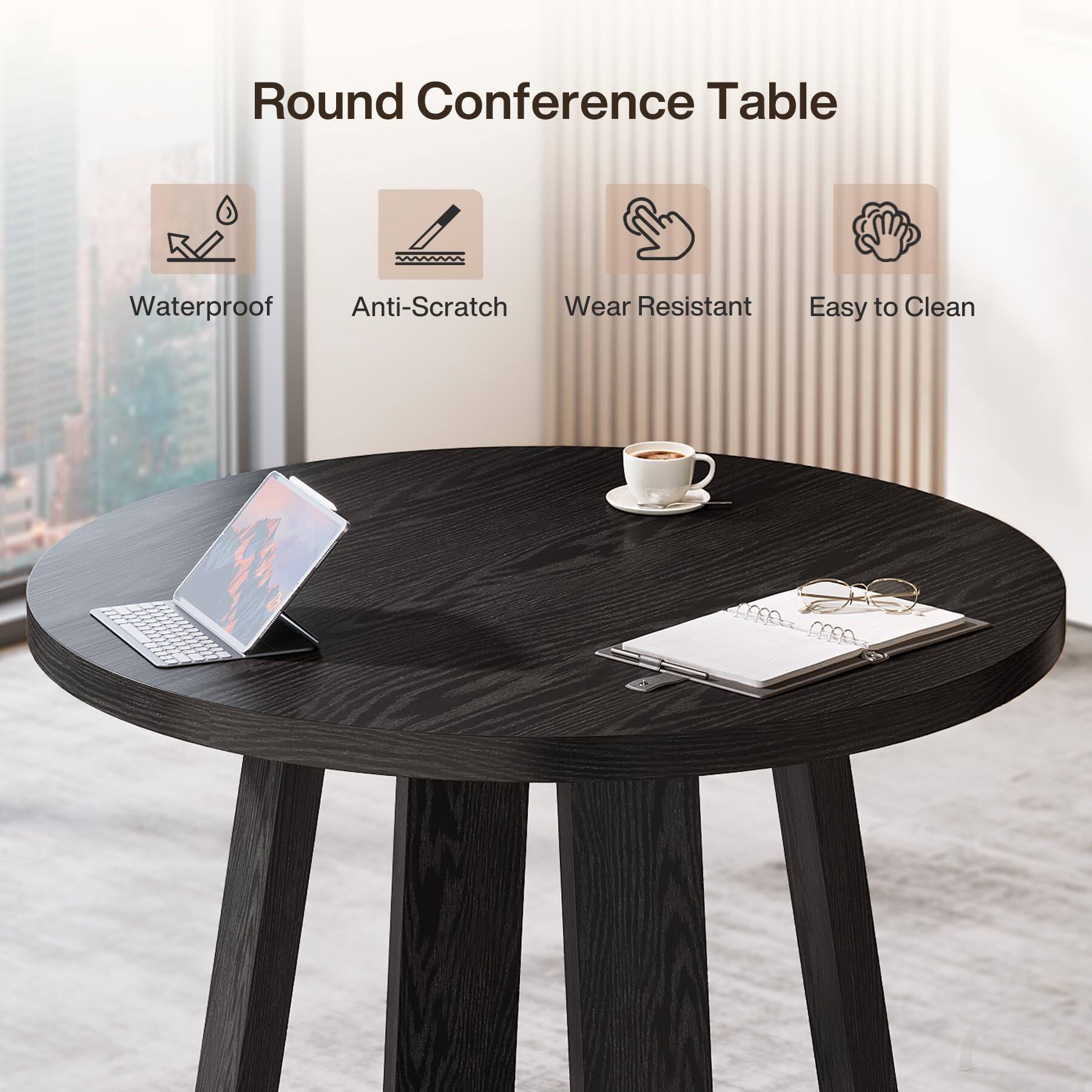 Round Conference Table

- Waterproof
- Anti-Scratch
- Wear Resistant
- Easy to Clean