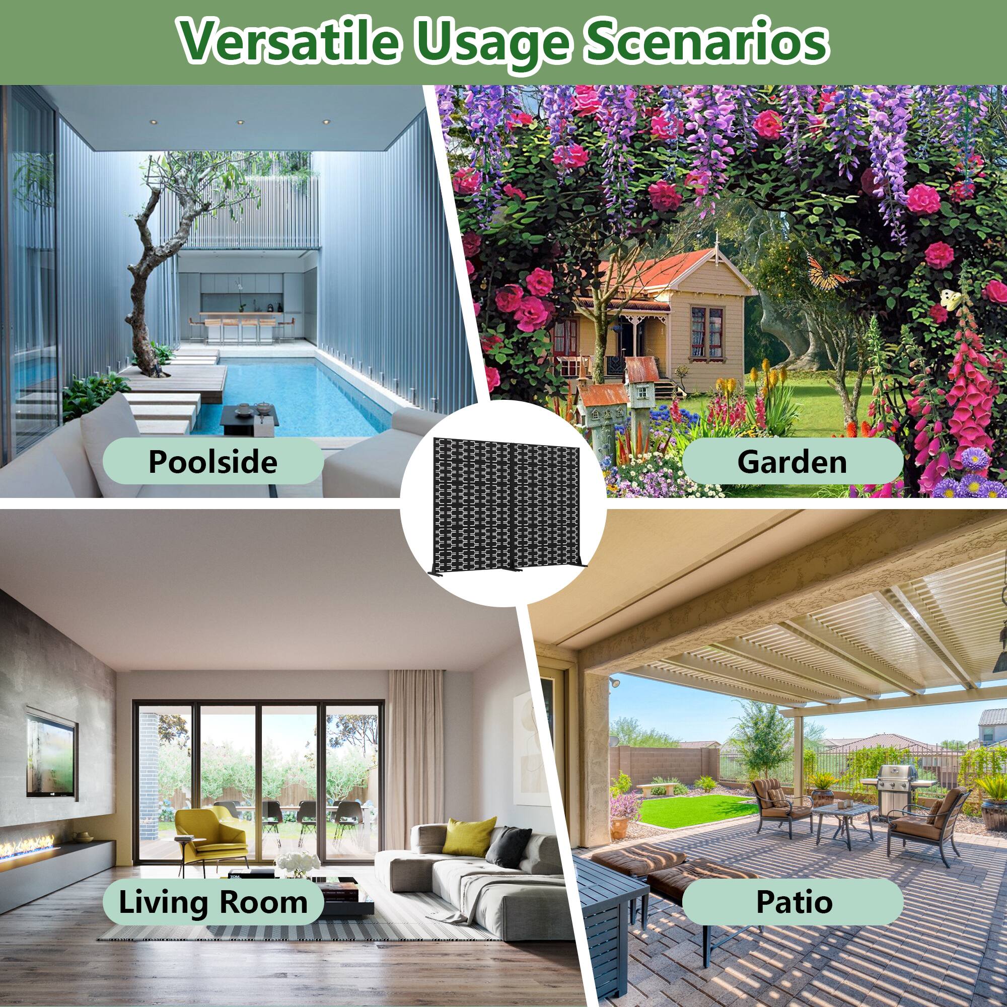 Versatile Usage Scenarios

- Poolsid
- Garden
- Living Room
- Patio