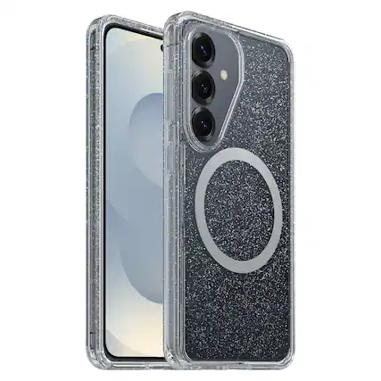 Front. OtterBox - Symmetry Series Hard Shell for Samsung Galaxy S26 - Silver.