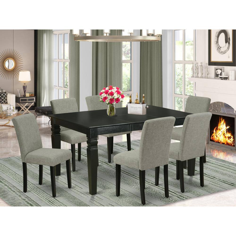 Left. East West Furniture - Dining Room Set Black - Black.