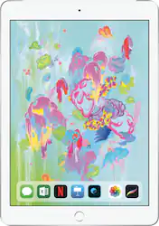 Certified Refurbished - Apple iPad (6th Generation) (2018) Wi-Fi + Cellular - 128GB (Unlocked) - Silver - Alt_View_Zoom_11