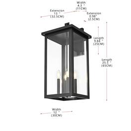 Elegant Lighting - Venango 12 Inch Outdoor Wall Sconce In - Black