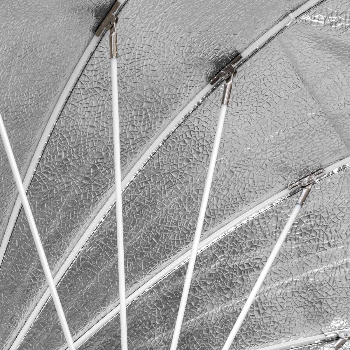 Alt View 7. Glow - Glow Easy Lock X-Large Deep Beaded Silver Fiberglass Umbrella (65").