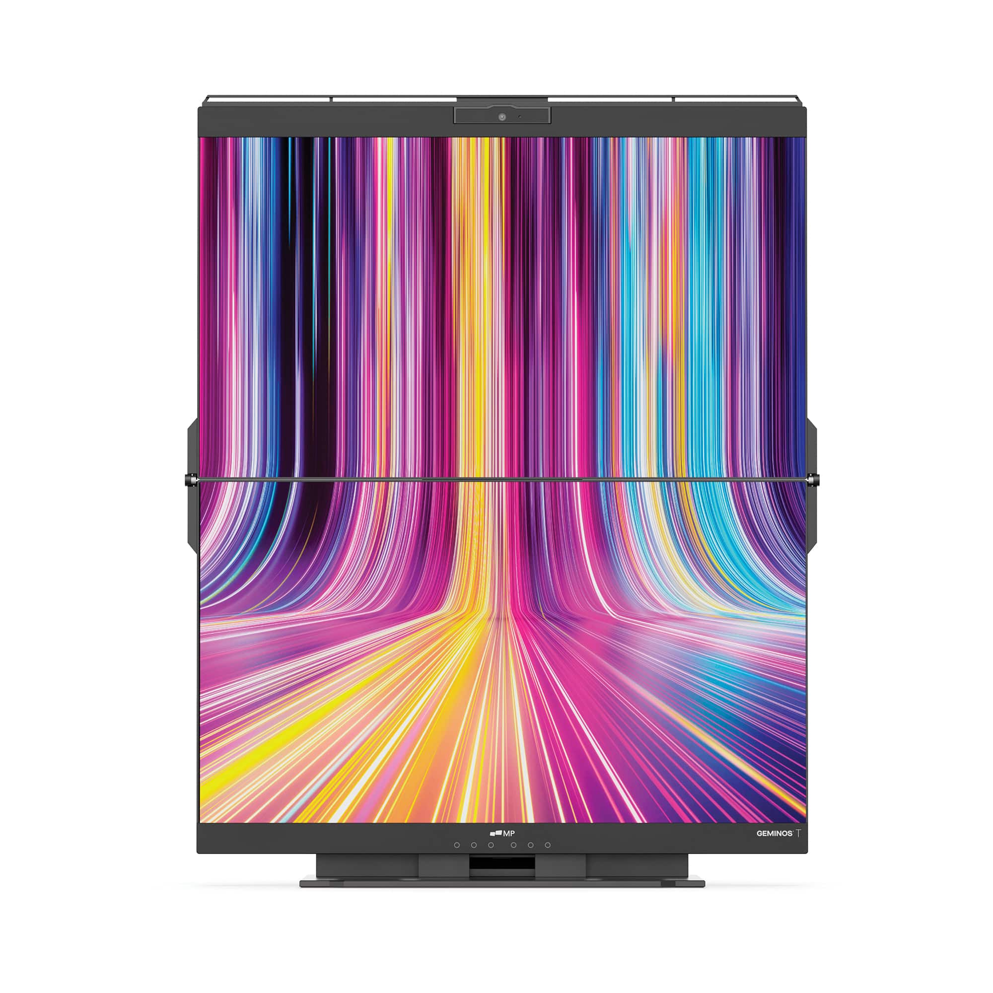 Front. Mobile Pixels - Geminos T FHD 24" LCD Monitor - Black.