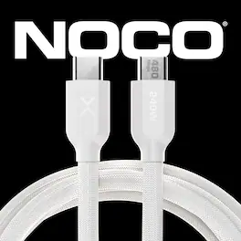 NOCO - XGrid XC2: 240W USB-C to USB-C Cable – 6ft Fast Charging, USB-IF Certified, 480Mbps, UltraFlex Durable Design - White