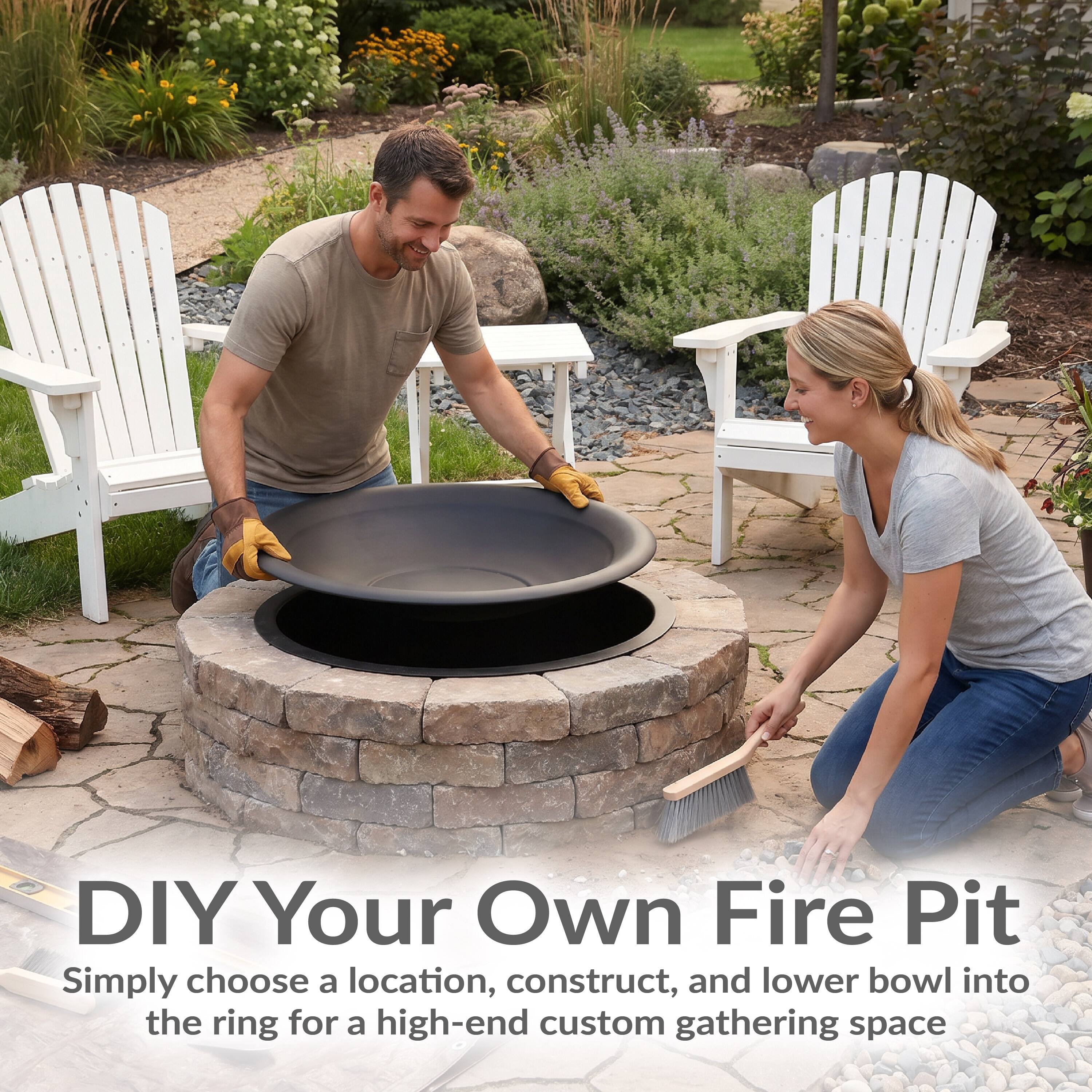 DIY Your Own Fire Pit

Simply choose a location, construct, and lower bowl into the ring for a high-end custom gathering space
