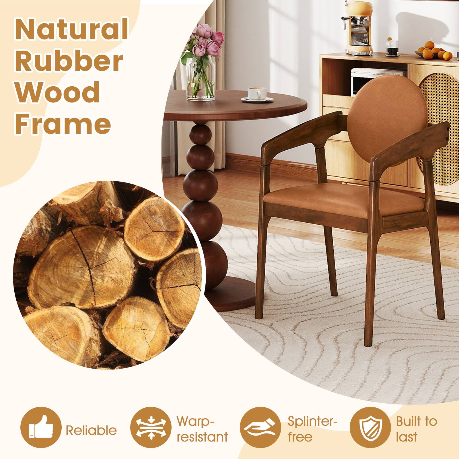 Natural Rubber Wood Frame

- Reliable
- Warp-resistant
- Splinter-free
- Built to last