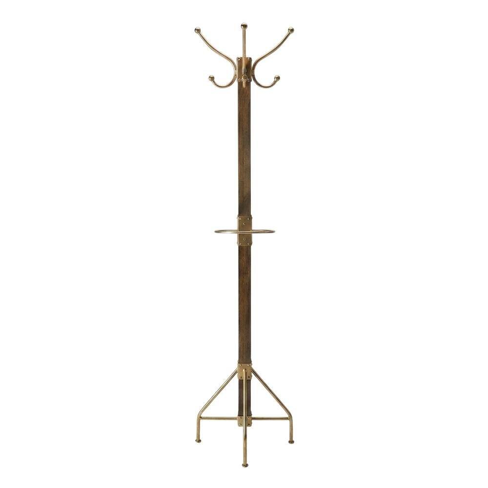 Back. Starlight Canyon Home - Freestanding Coat Rack with Hooks, Transitional Hall Tree for the Entryway - Medium Brown.