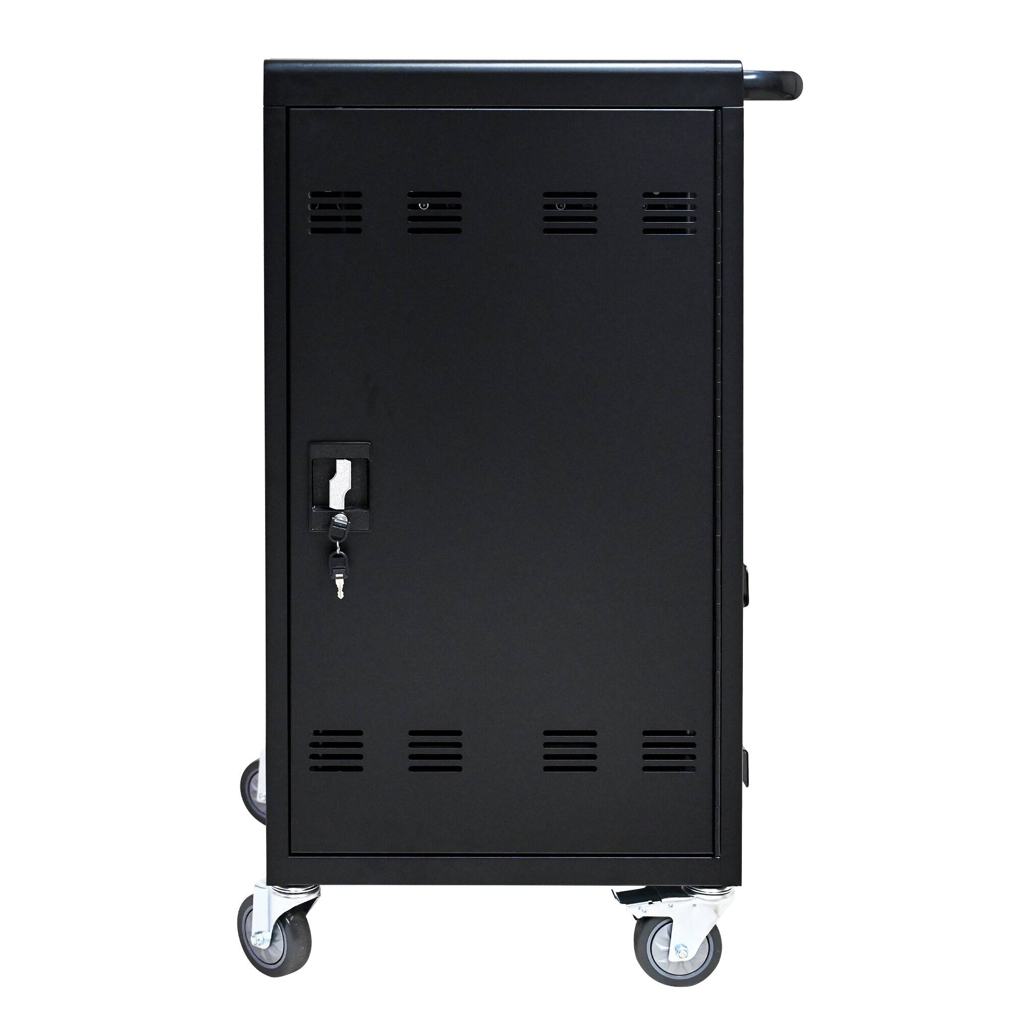 Angle. APRILSOUL - Mobile Charging Cart and Cabinet for Tablets Laptops 45-Device - Black.