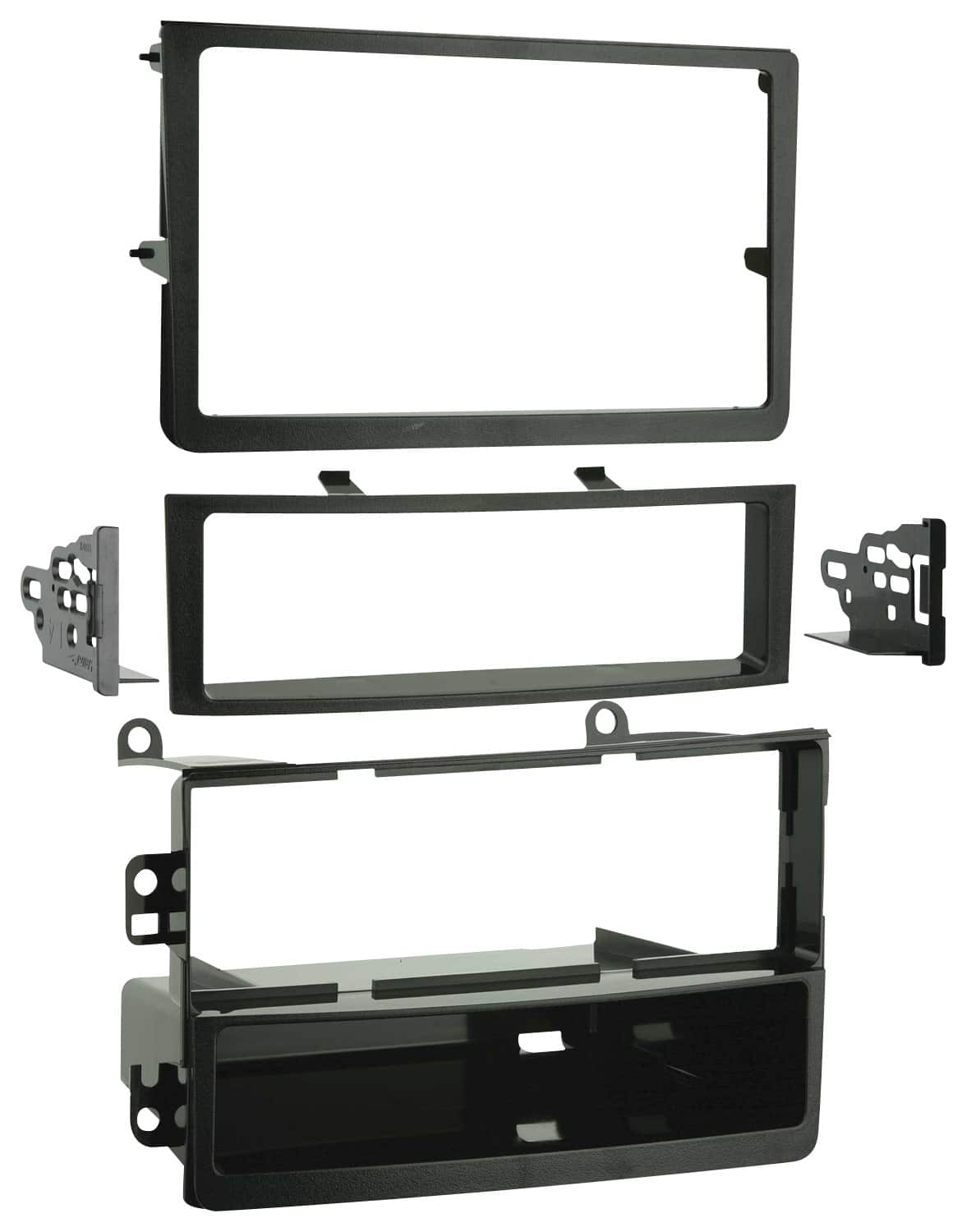 Front. Metra - Dash Kit for Select 2006-2009 Nissan 350Z DIN DDIN - Black.