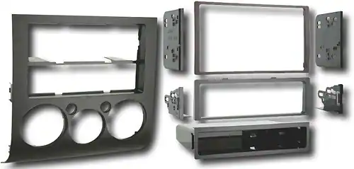 Angle. Metra - Dash Kit for Select 2004-2013 Mitsubishi Galant DIN DDIN - Black.