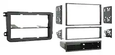 Front. Metra - Dash Kit for Select 2005-2019 Volkswagen Jetta Passat Beetle Tiguan GTI CC Eos Golf Rabbit DIN DDIN - Black.