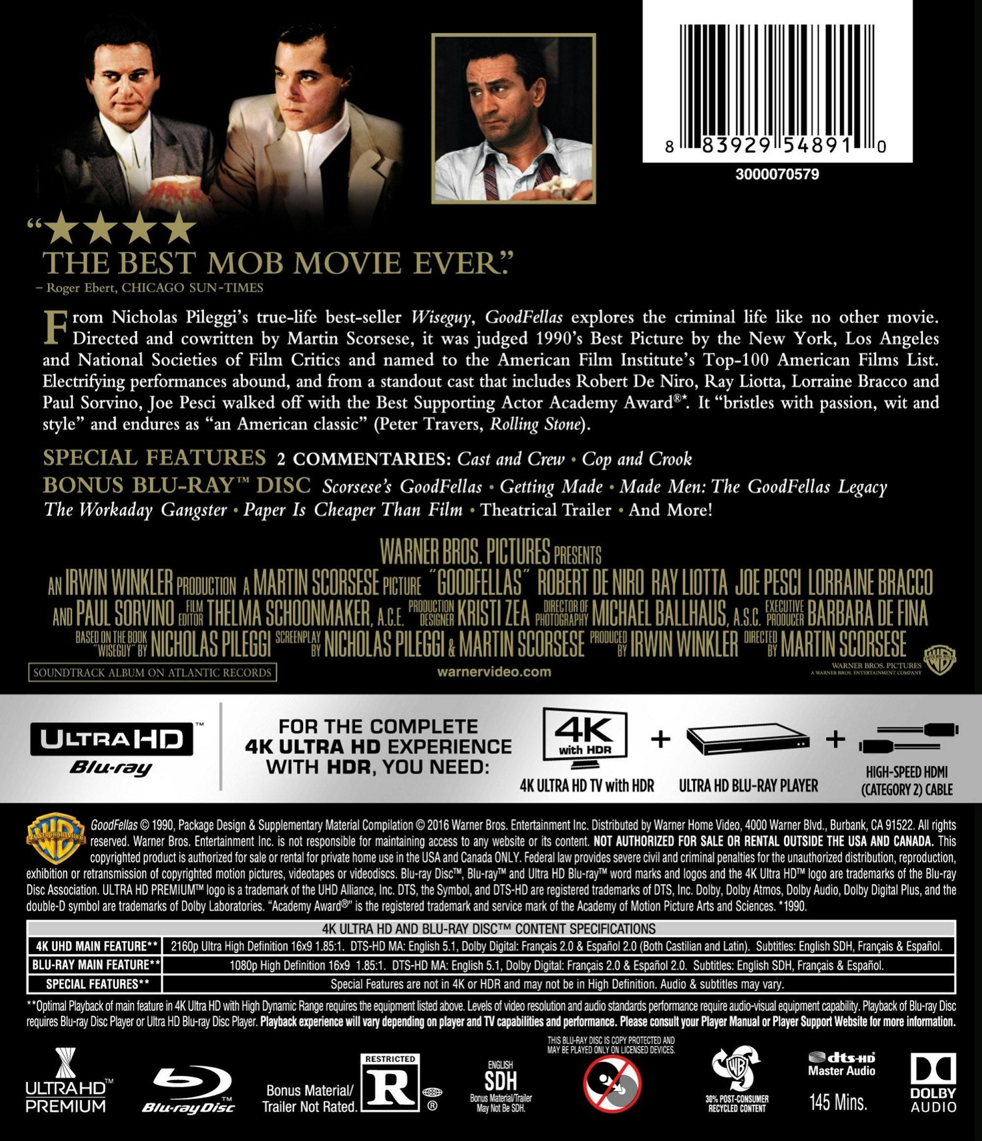 Angle. Goodfellas (4K Ultra HD + Blu-ray) [UHD].