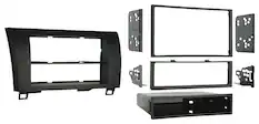 Front. Metra - Dash Kit for Select 2007-2023 Toyota Tundra DIN DDIN - Black.