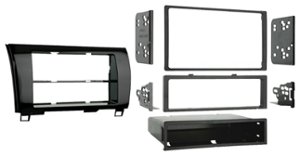 Metra - Dash Kit for Select 2007-2022 Toyota Tundra, Sequoia DIN DDIN - High Gloss Black - Front_Zoom