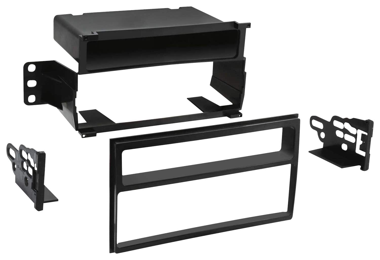 Front. Metra - Dash Kit for Select 2007-2012 Nissan Versa DIN DDIN - Black.